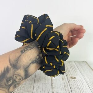 Black and Yellow Striped XXL Scrunchie